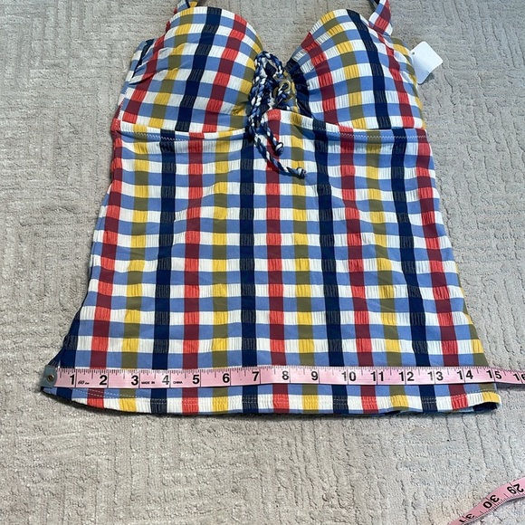 Jessica Simpson Colorful Tankini Bikini Top with a built in bra Size small - Picture 8 of 9